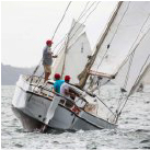 Classic ketch sailboat under sail, powered by a NANNI marine diesel engine