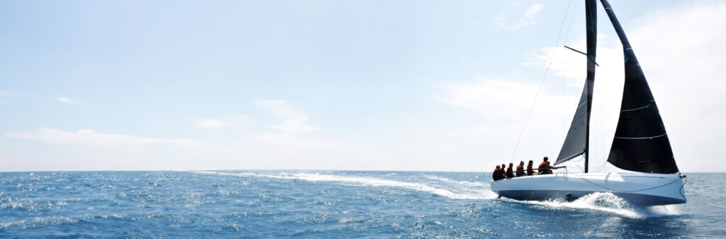 Club Swan 36 sailing yacht under sail at sea